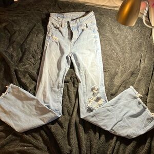 Light wash AE flare jeans